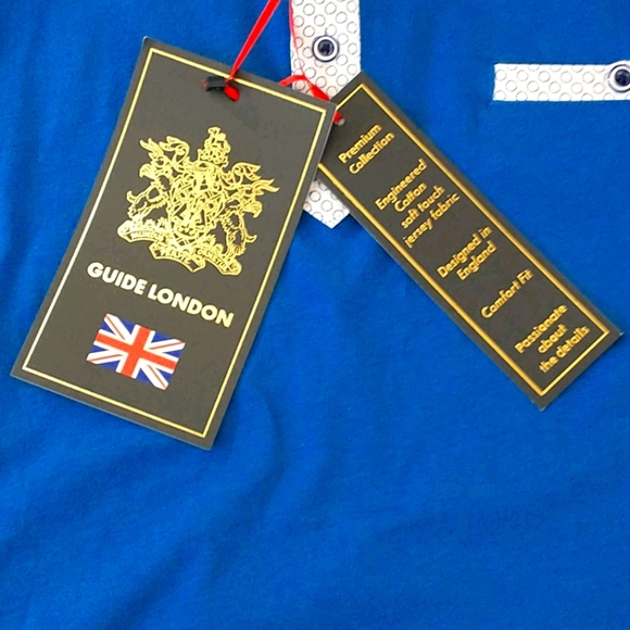Guide London Short Sleeve Large Blue Polo - Picture 2 of 4